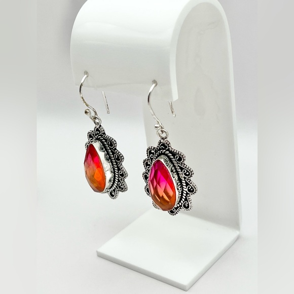 BI COLOR TOURMALINE EARRINGS - Picture 5 of 13